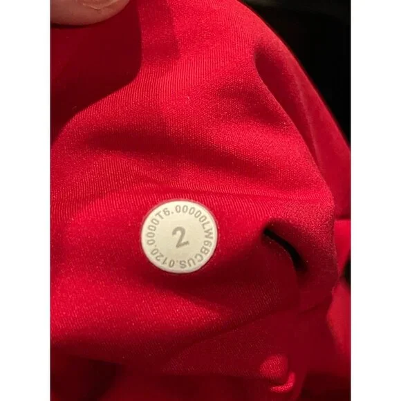 Lululemon Fast Free Crop II 19" Womens High-Waisted Leggings Size 2 W6BCUS Red - Picture 5 of 11